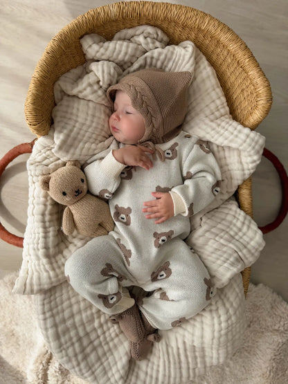 LITTLE BEAR JACQUARD JUMPSUIT