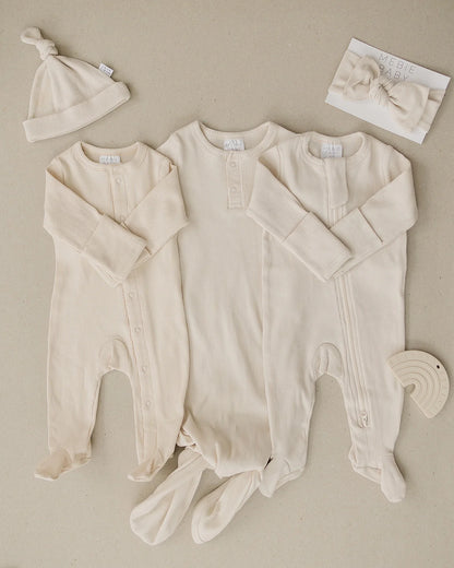 VANILLA ORGANIC COTTON KNOT GOWN