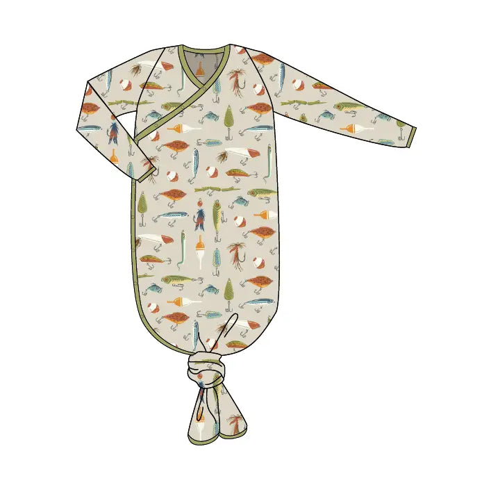 GONE FISHING KNOTTED GOWN