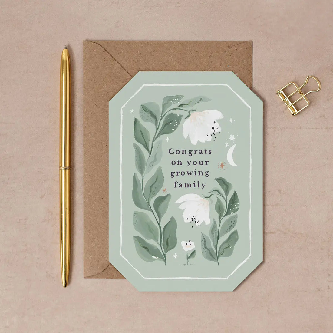 GROWING FAMILY NEW BABY CARD