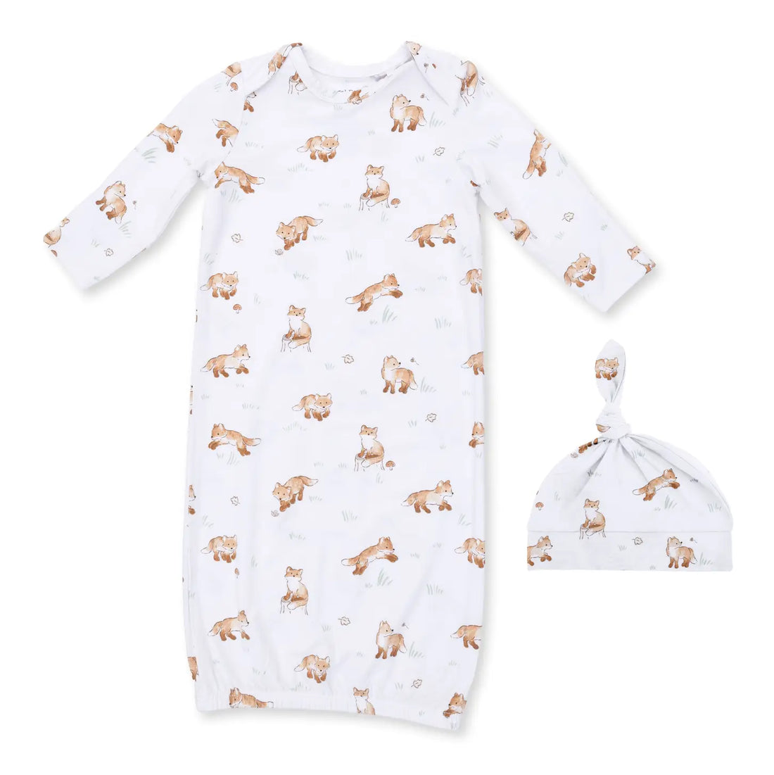 LITTLE EXPLORER FOX - GOWN + KNOTTED HAT