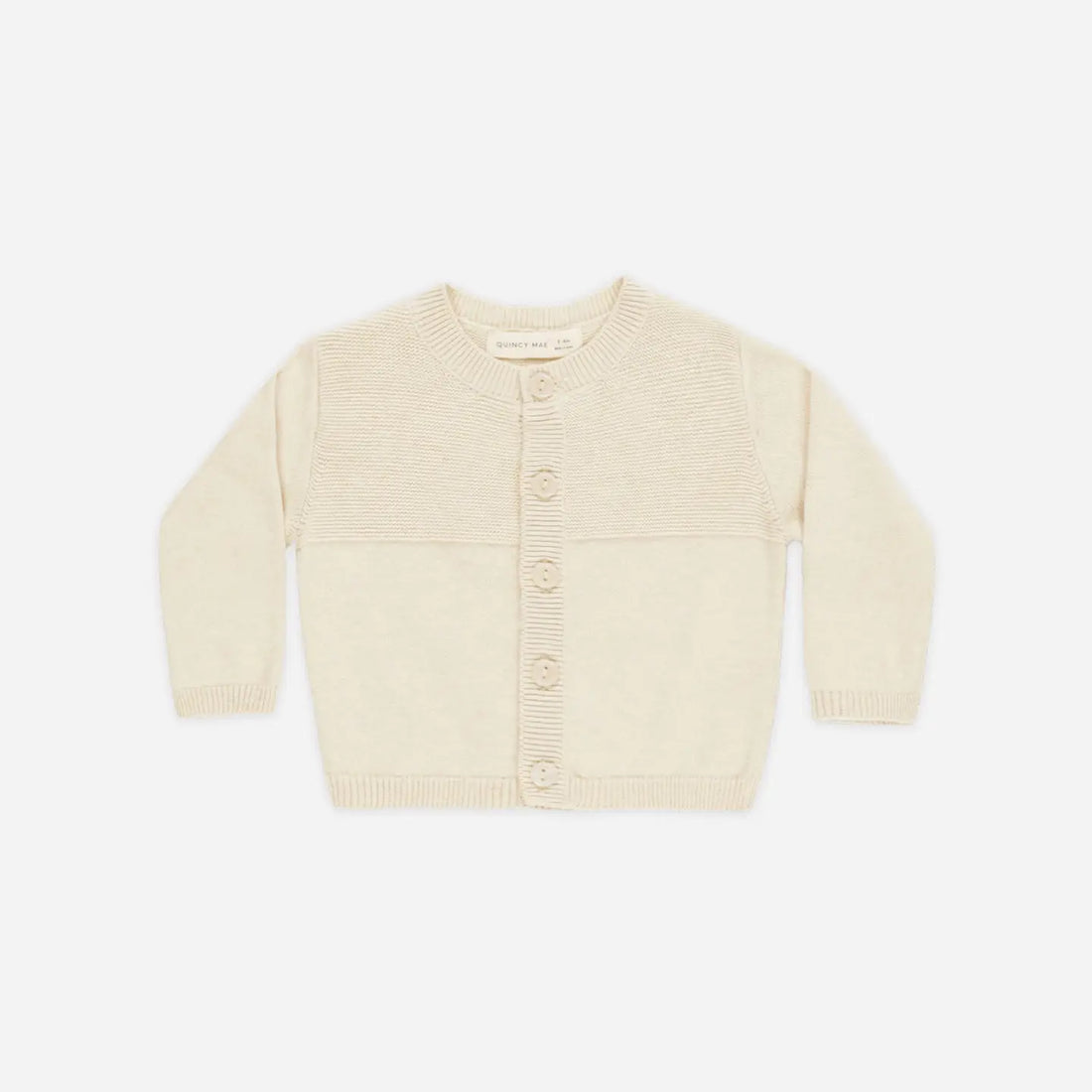 KNIT CARDIGAN - HEATHERED NATURAL