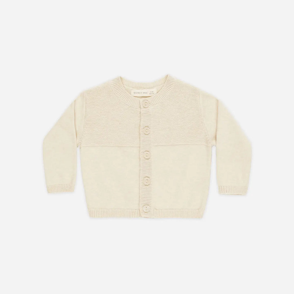 KNIT CARDIGAN - HEATHERED NATURAL