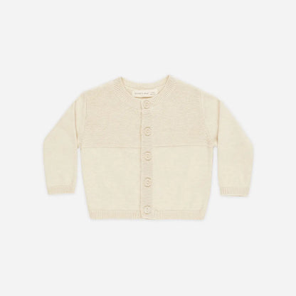 KNIT CARDIGAN - HEATHERED NATURAL