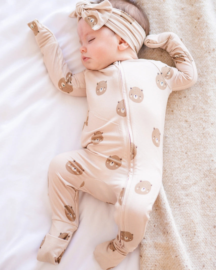 TEDDY ZIP ROMPER - BAMBOO