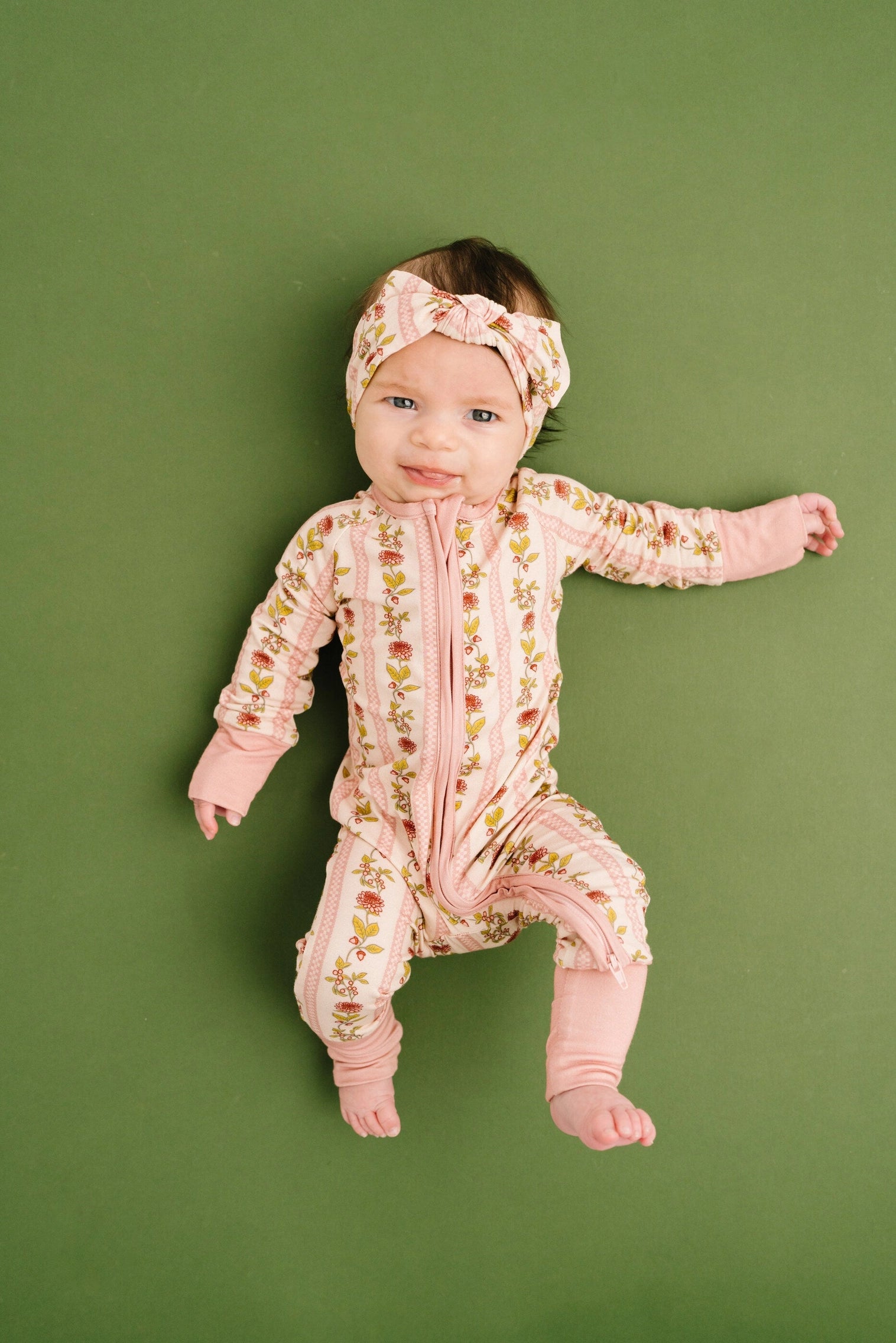 VINTAGE FLORAL STRIPE BAMBOO SLEEPER