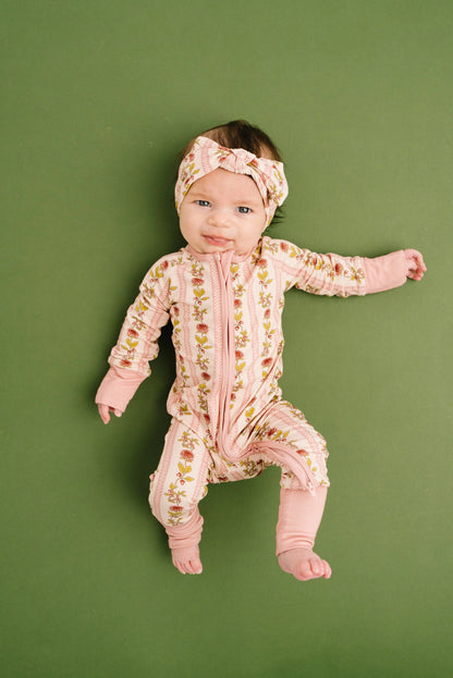 VINTAGE FLORAL STRIPE BAMBOO SLEEPER