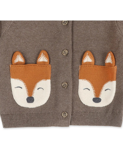 FOX POCKET KNIT CARDIGAN