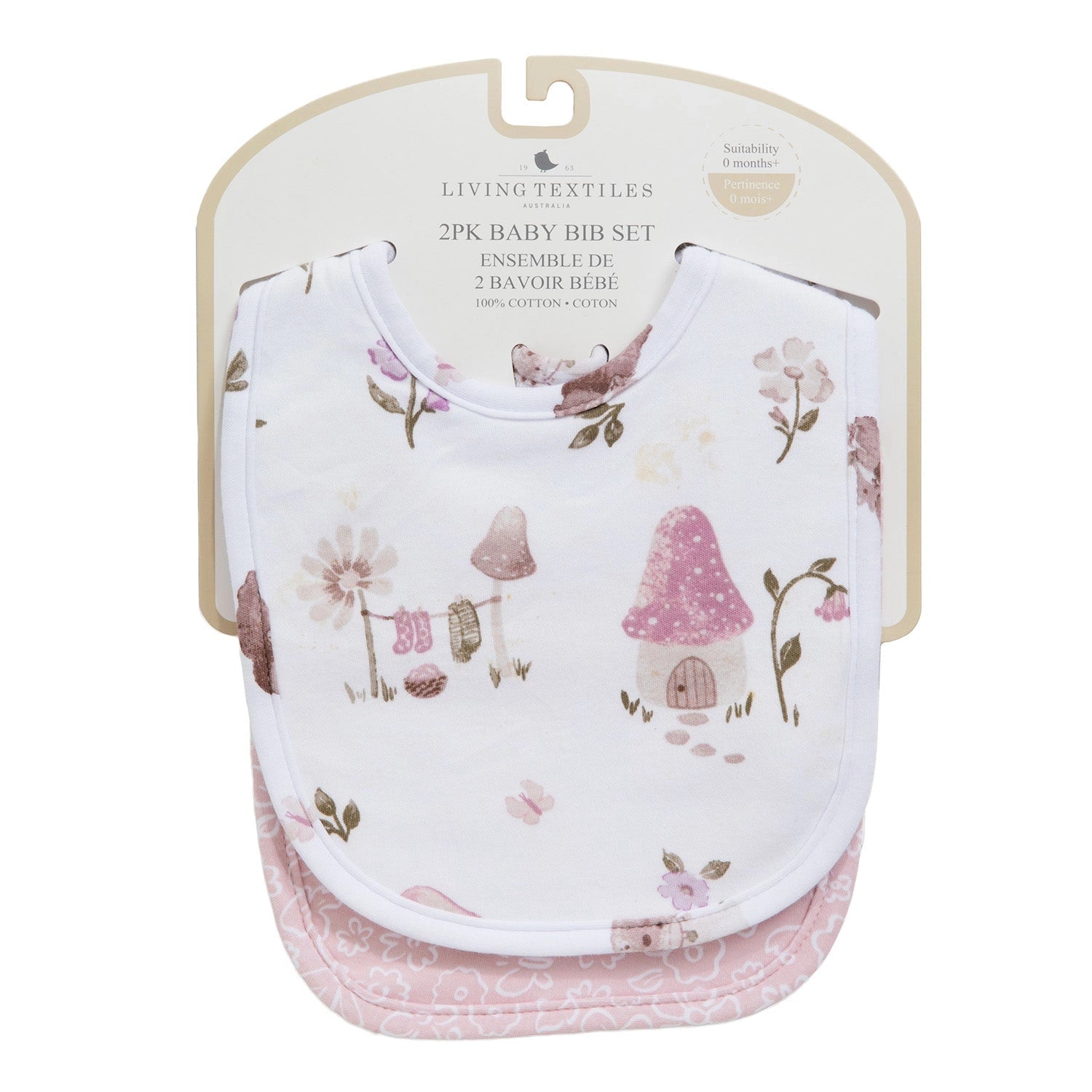 MUSHROOM HOUSE BIB - 2 PACK