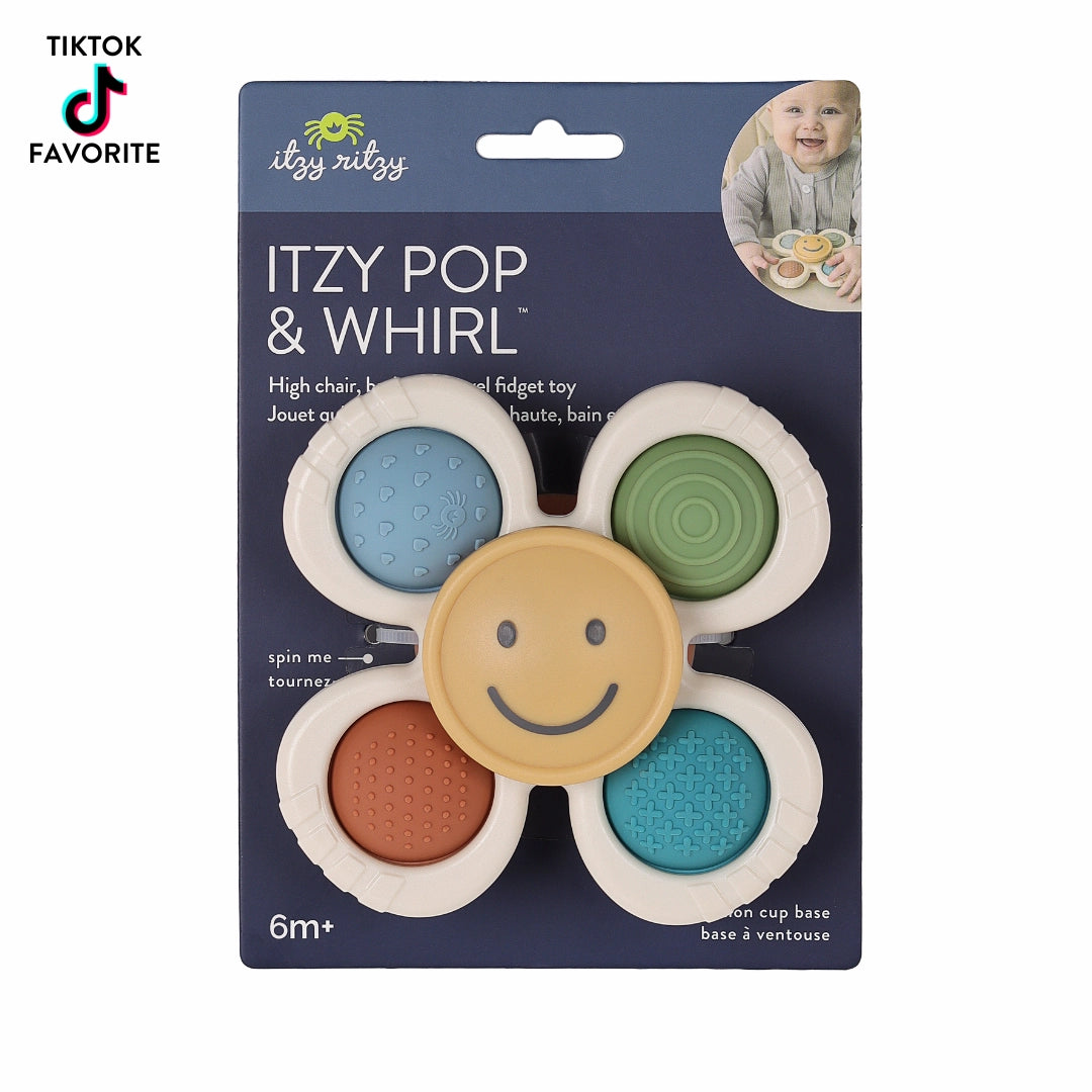 SMILY FACE - POP &amp; WHIRL, BATH + TRAVEL TOY