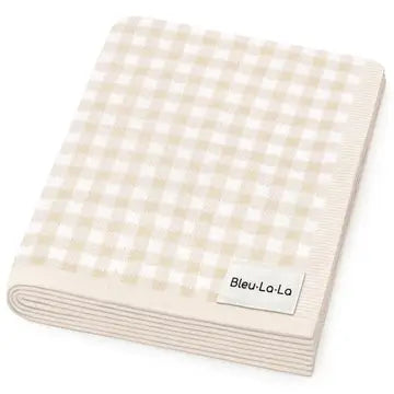 PLAID 100% COTTON RECEIVING BABY BLANKET