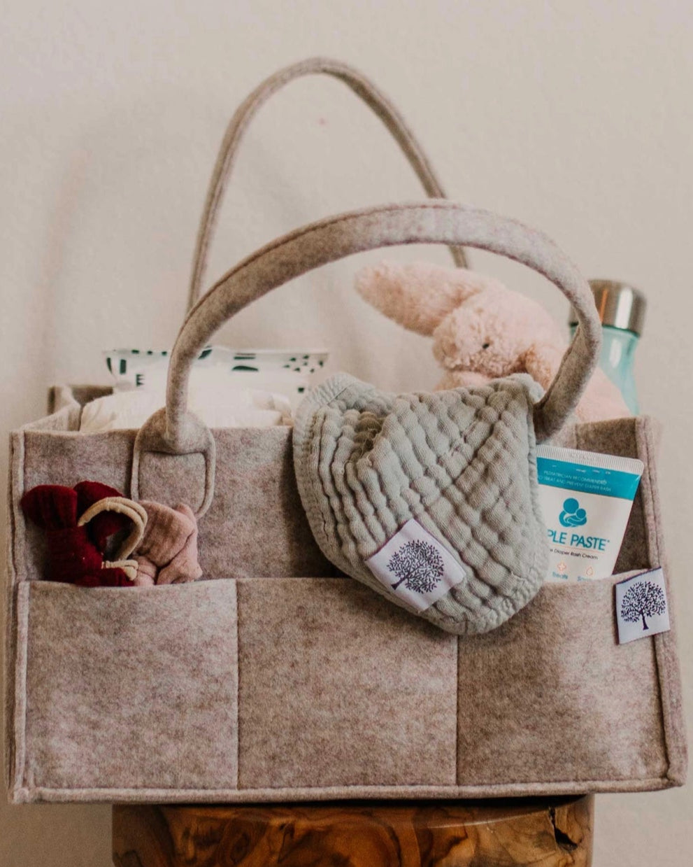 OATMEAL DIAPER CADDY