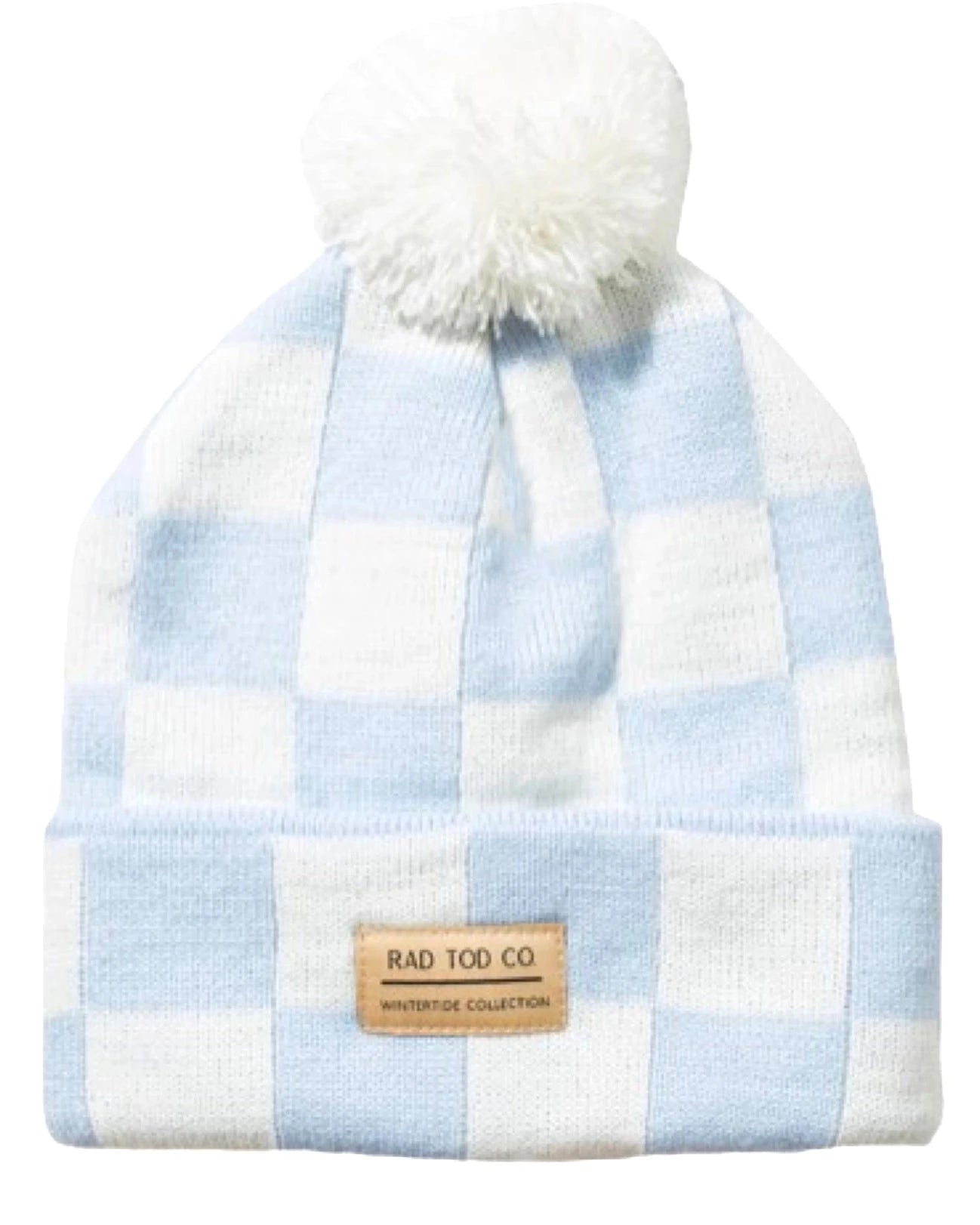 BLUE CHECKERED - TODDLER BEANIE