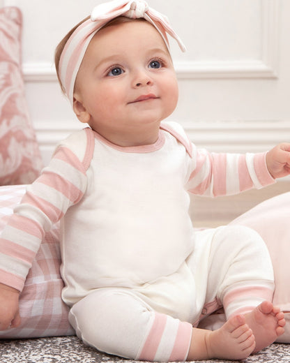 PINK STRIPE ROMPER