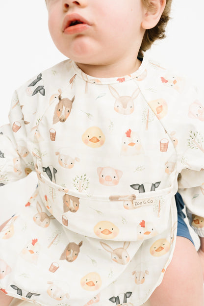 FARM FRIENDS LONG SLEEVE BIB