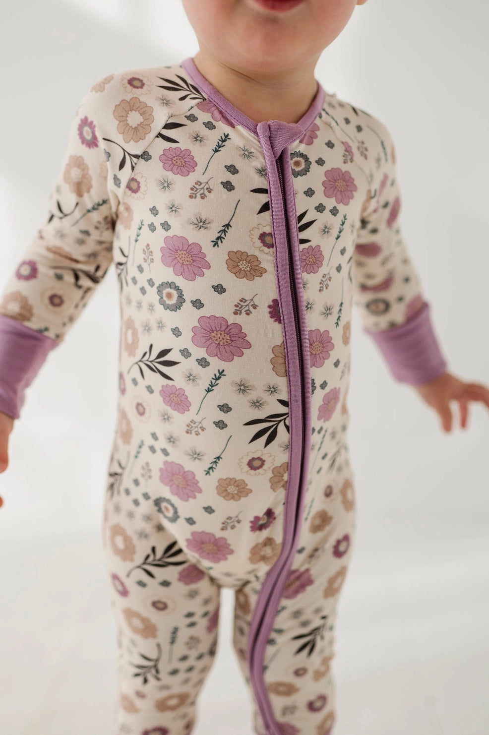 WINTER FLORAL LONG SLEEVE ROMPER