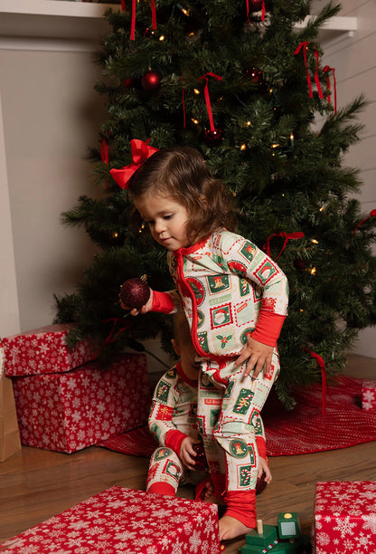 LETTERS TO SANTA BAMBOO ZIP PAJAMAS
