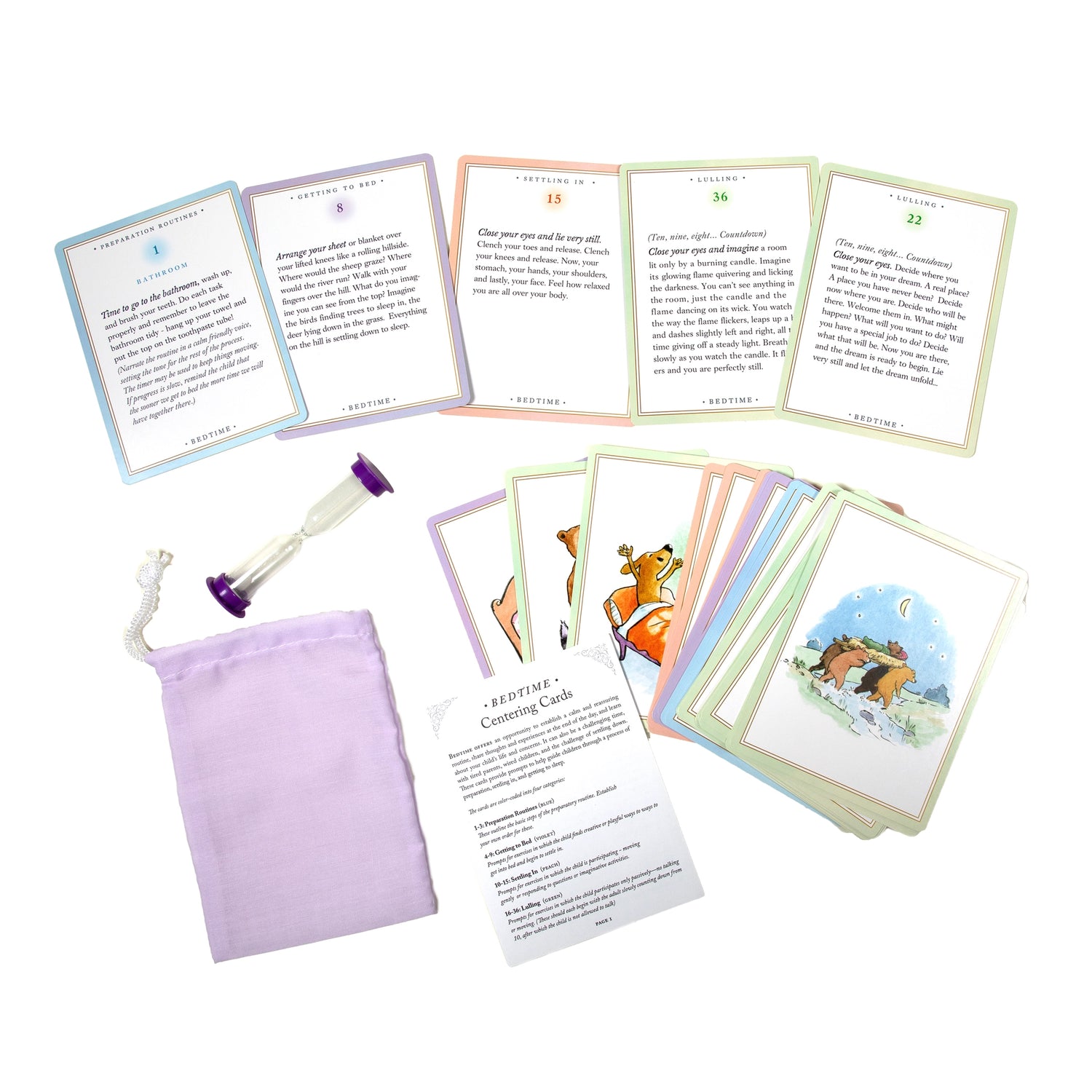 BEDTIME CENTERING CARDS