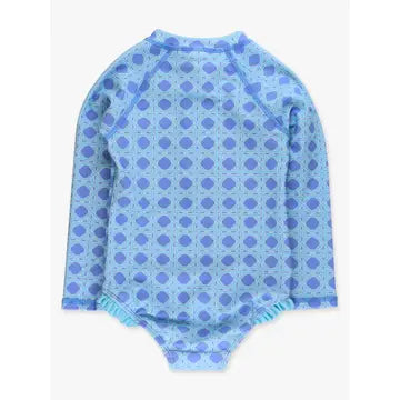 GIRLS COASTAL CANE LONG SLEEVE RASH GUARD