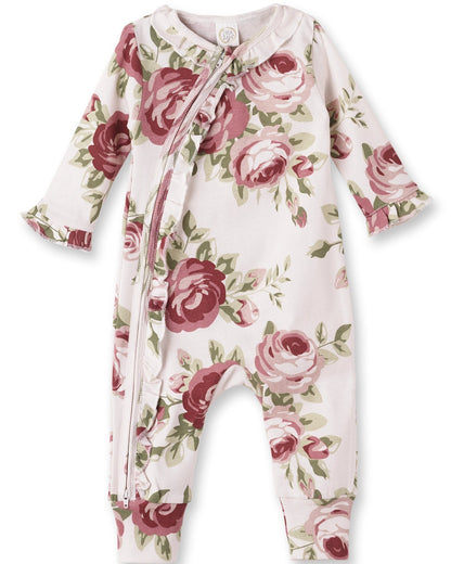 CABBAGE ROSE ROMPER - ZIPPERED