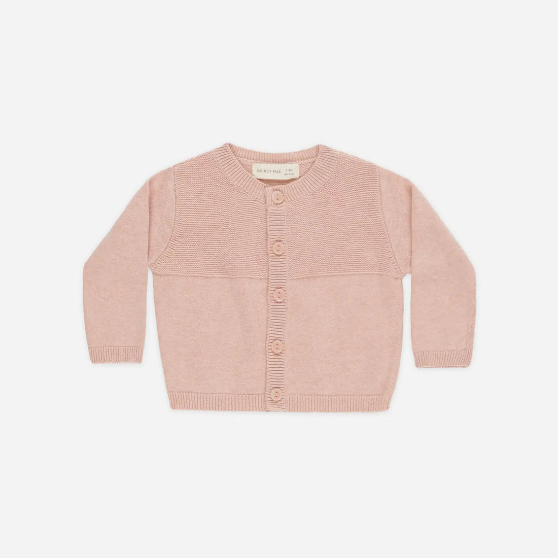 KNIT CARDIGAN - HEATHERED ROSE