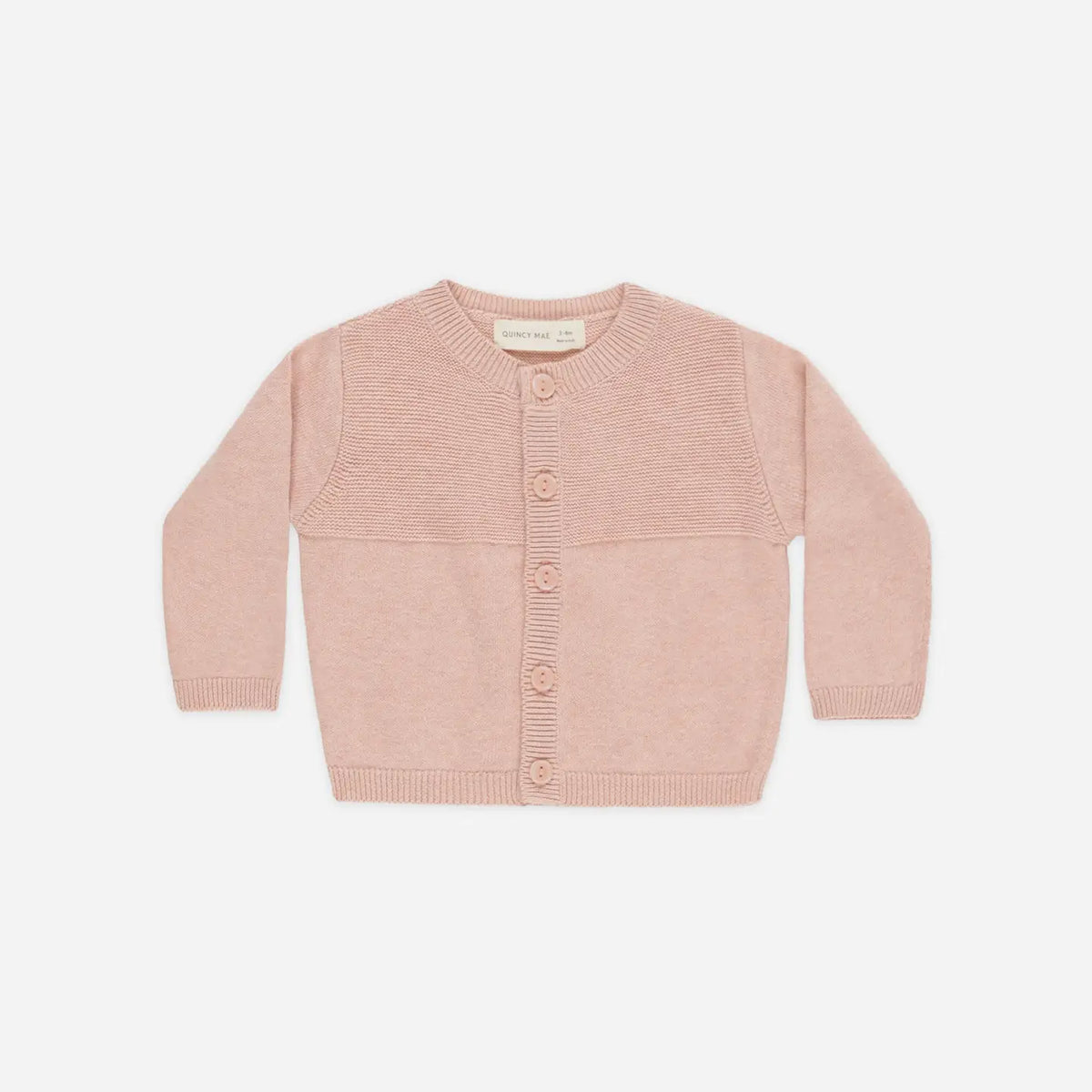 KNIT CARDIGAN - HEATHERED ROSE