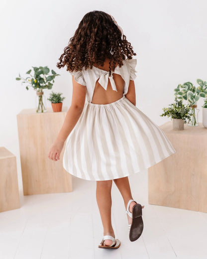 GREEN COASTAL STRIPE DRESS