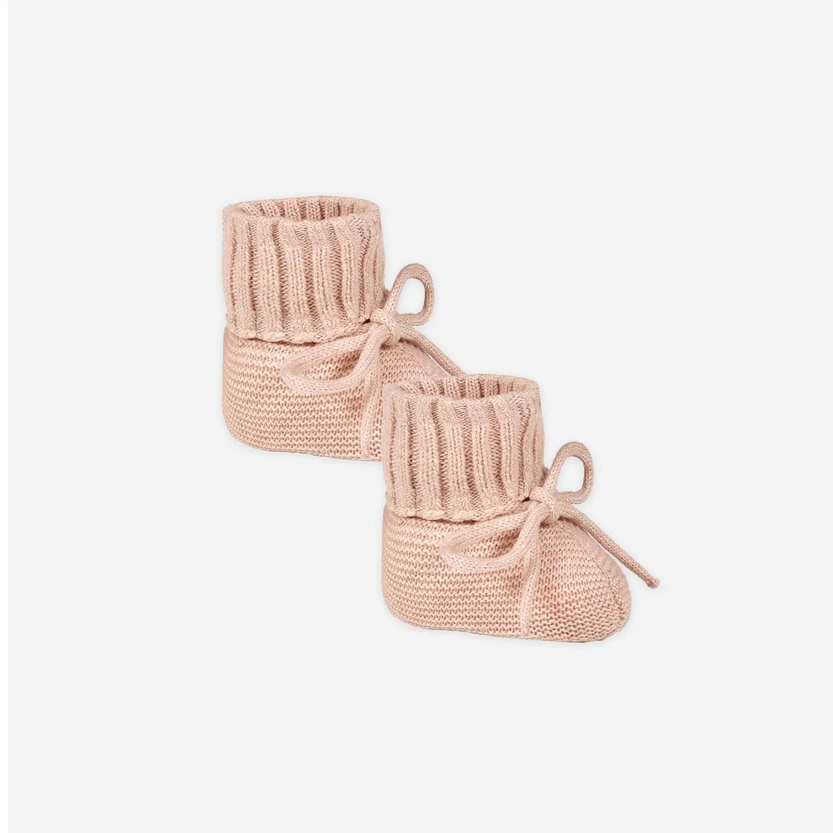 KNIT BOOTIES - HEATHERED ROSE