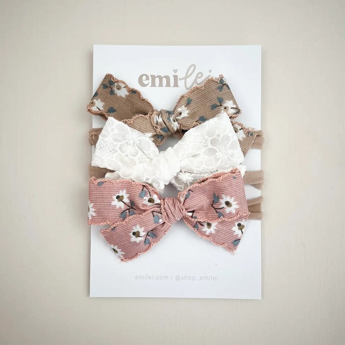 SPRING FLORALS BOW HEADBAND SET