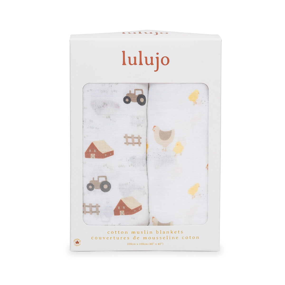 BARNYARD MUSLIN SWADDLE - 2 PACK