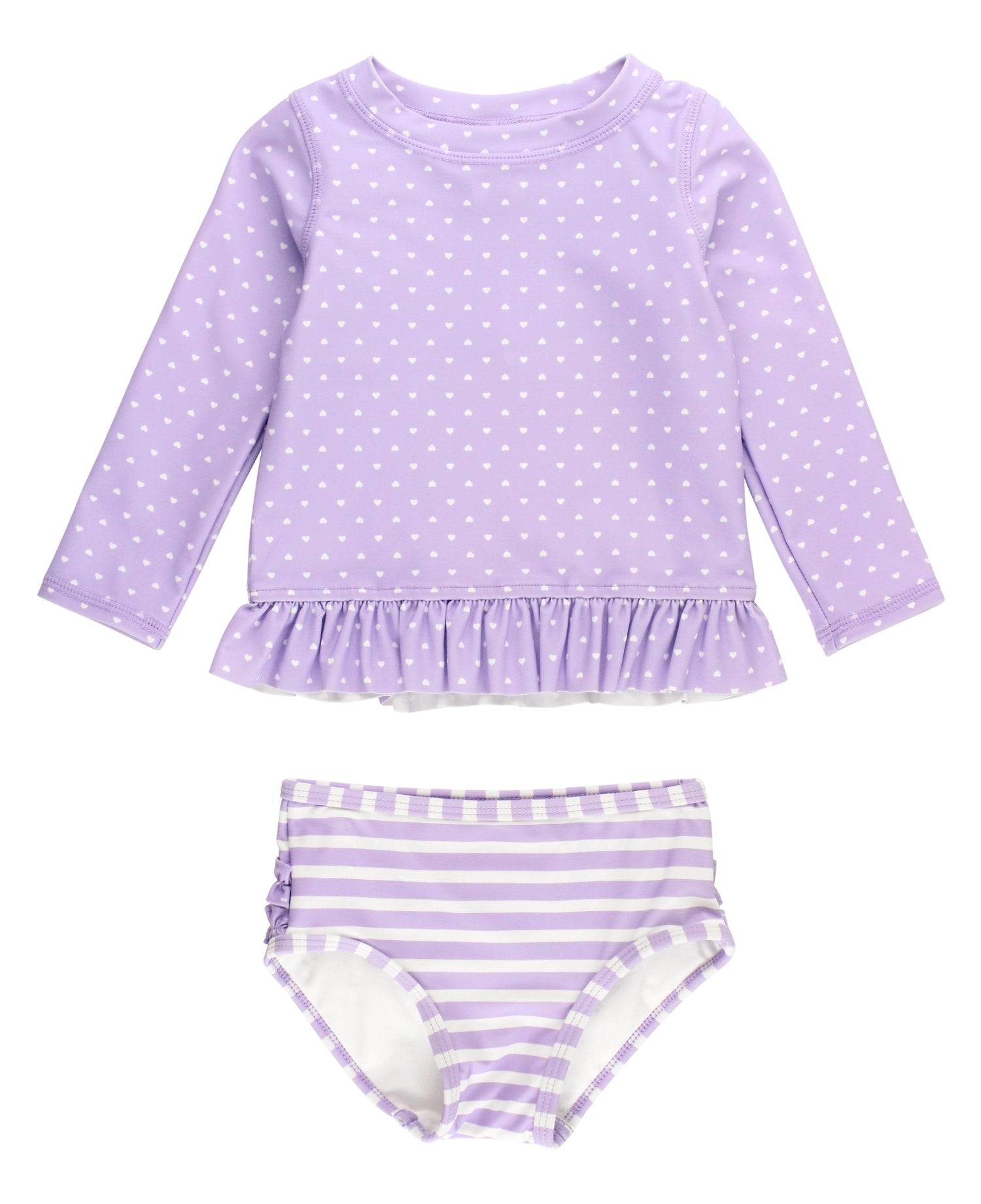 LAVENDER HEART LONG SLEEVE RASH GUARD