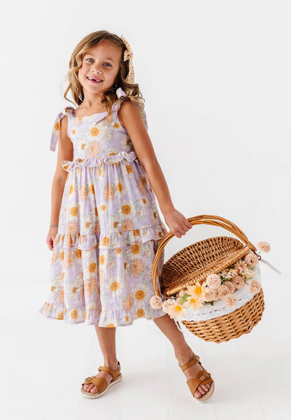 SUNFLOWER STRAPPY DRESS