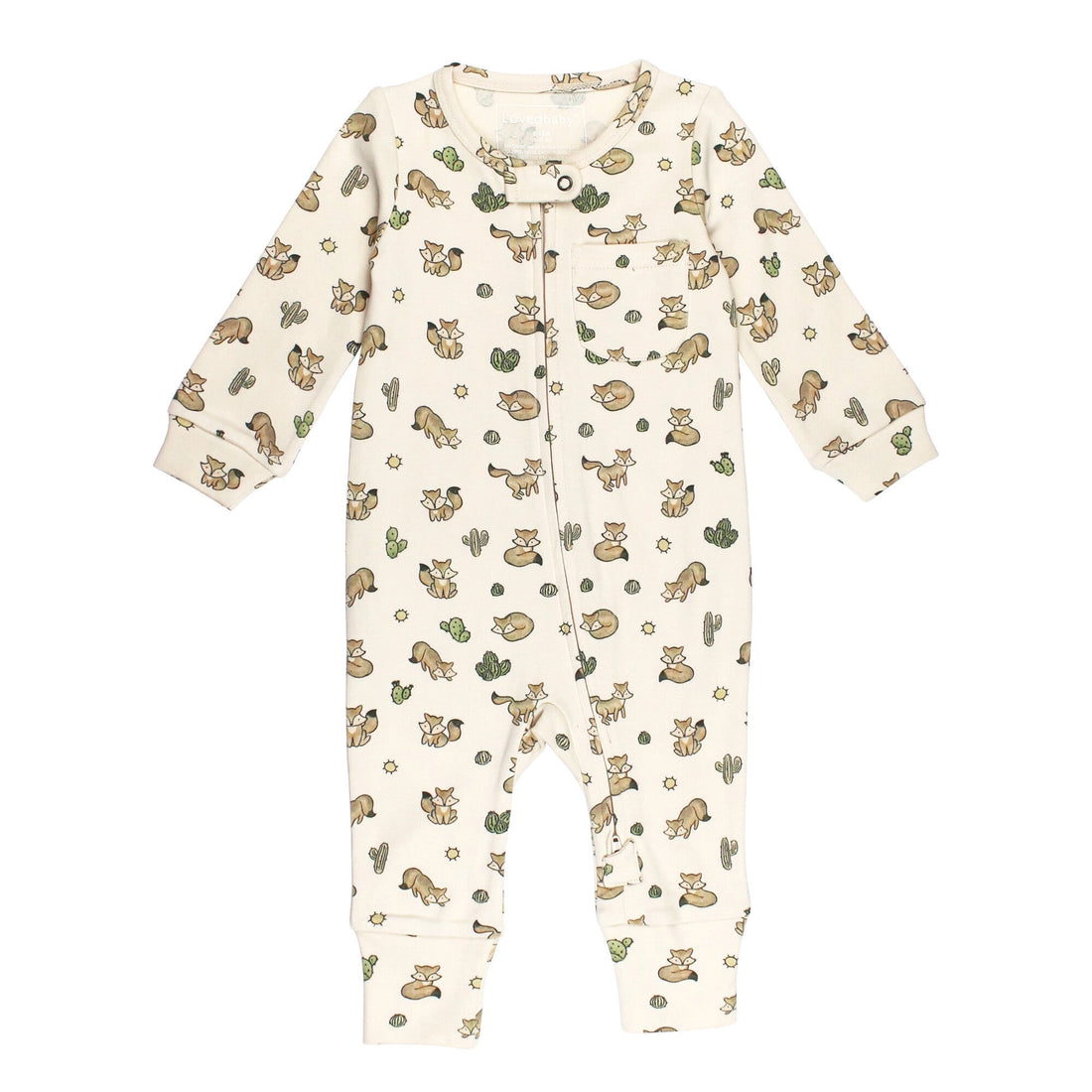 ORGANIC ZIPPER ROMPER - LITTLE FOX