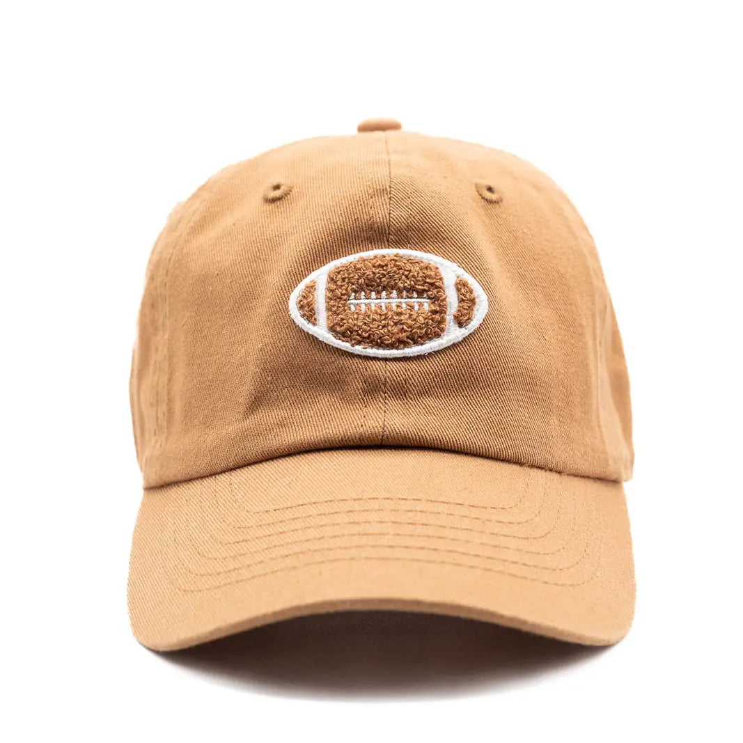 FOOTBALL PATCH BASEBALL HAT - TERRA COTTA