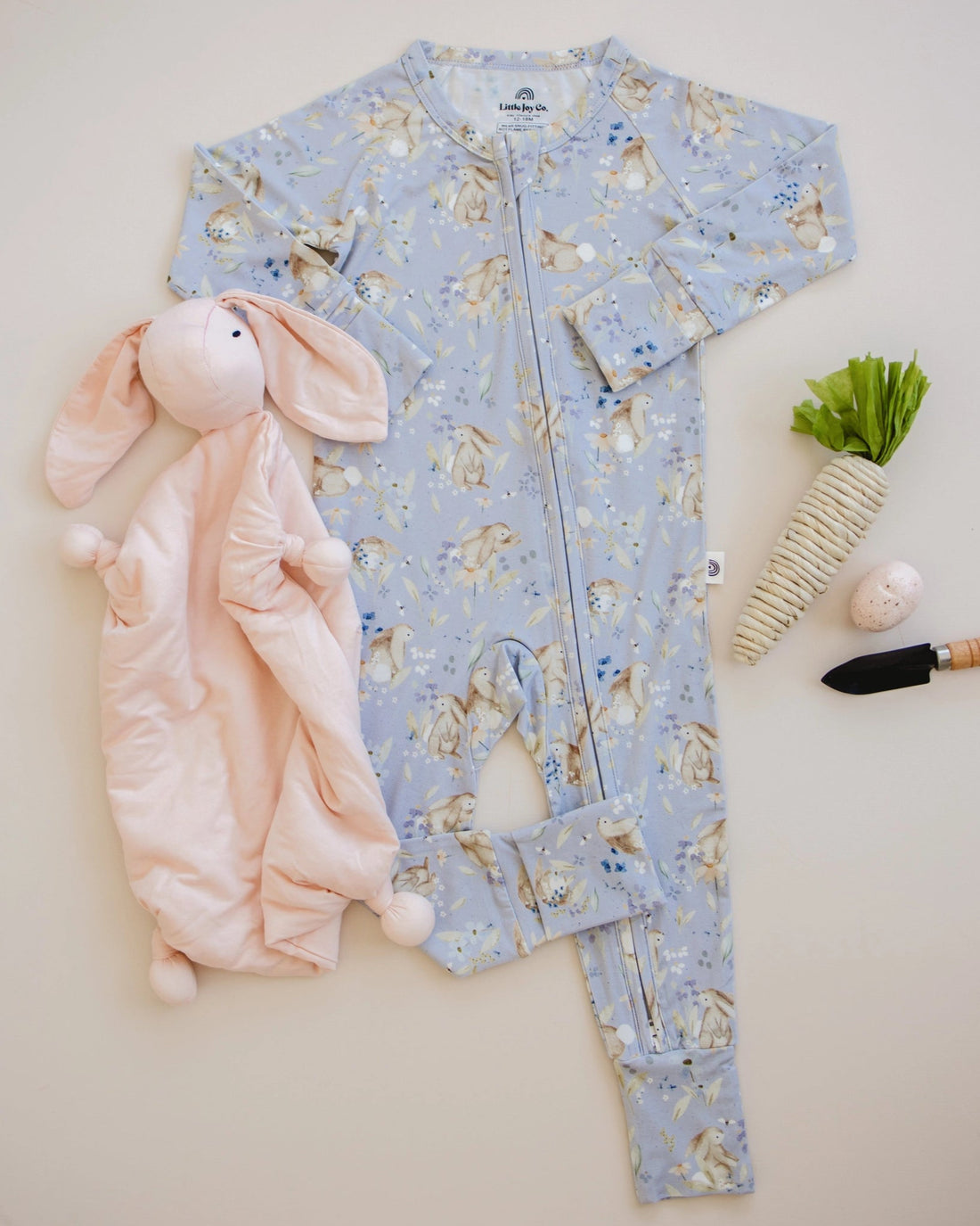 PURPLE BUNNIES ONESIE - BAMBOO