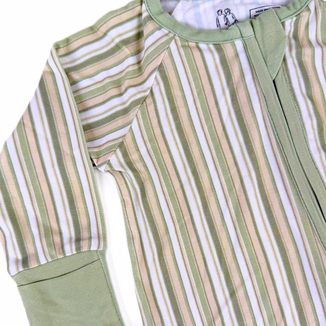 GREEN STRIPE BAMBOO ONE PIECE