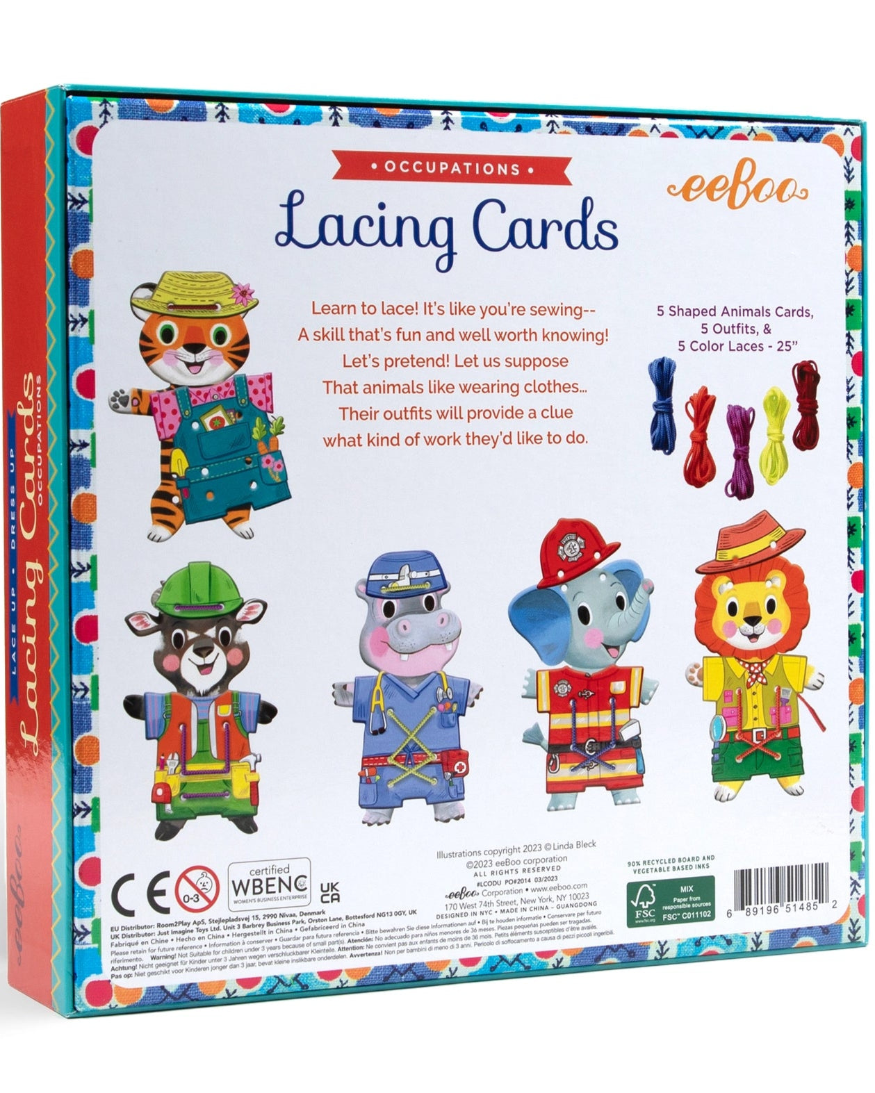 OCCUPATIONS DRESS UP LACING CARDS