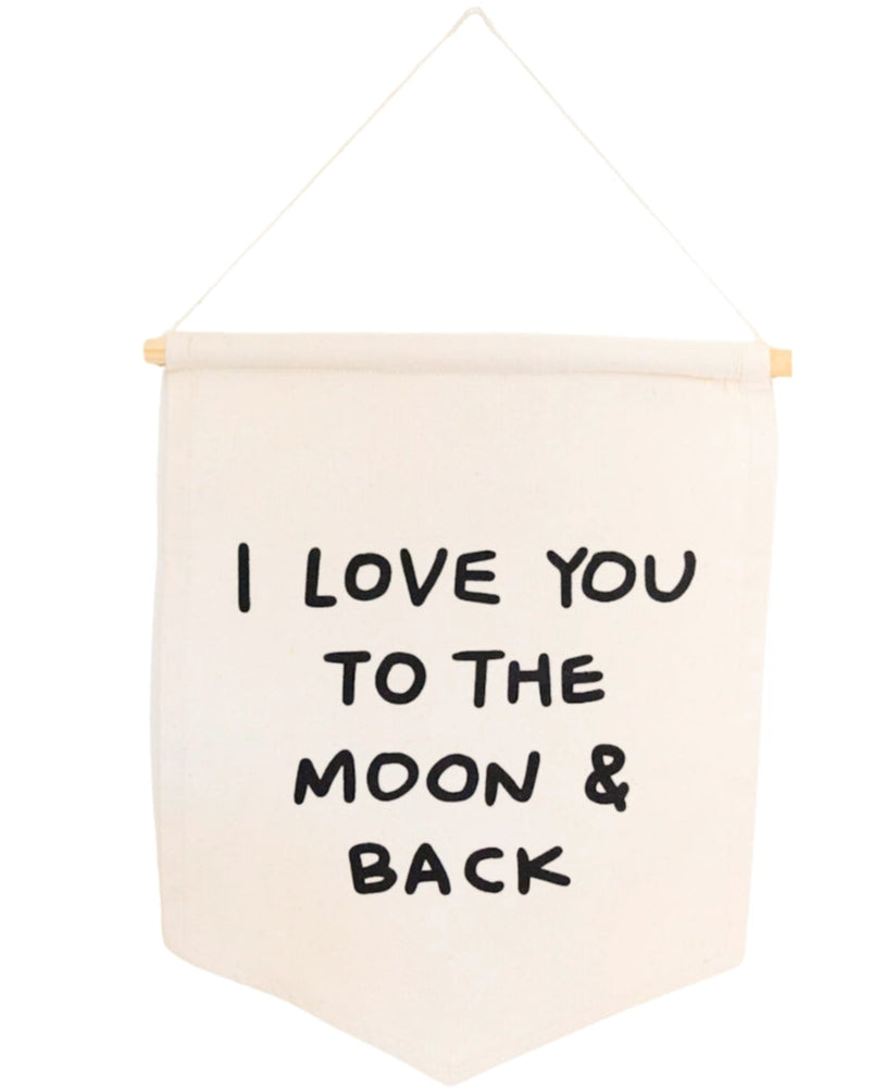 I LOVE YOU TO THE MOON + BACK - CANVAS BANNER