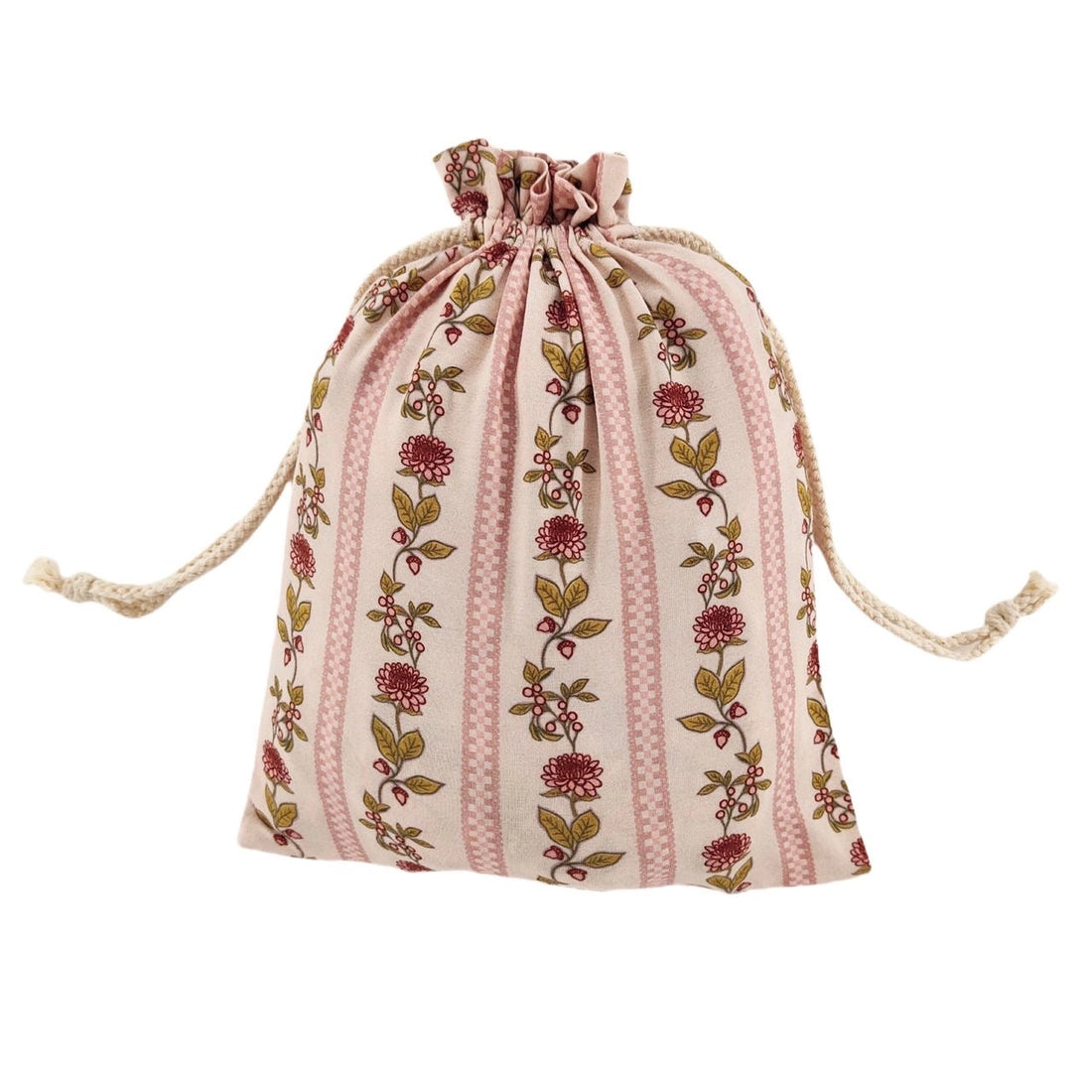 VINTAGE FLORAL STRIPE BAMBOO CRIB SHEET