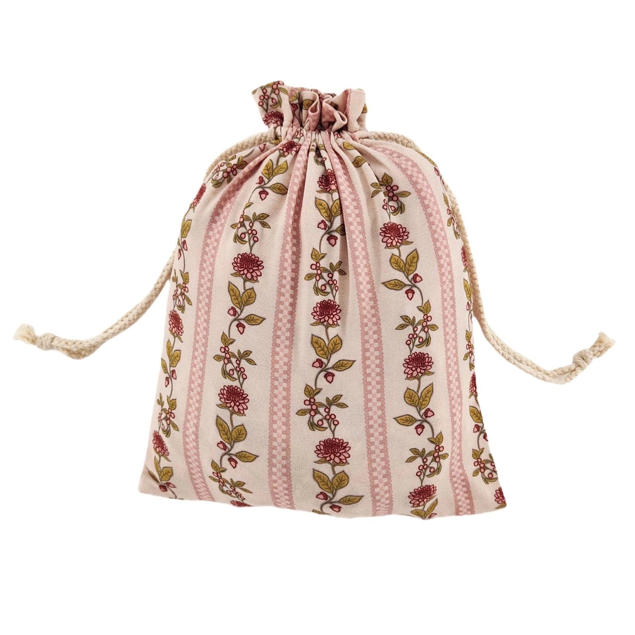 VINTAGE FLORAL STRIPE BAMBOO CRIB SHEET