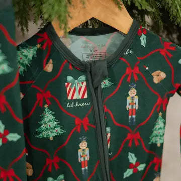 BEAR-Y CHRISTMAS BAMBOO ZIP PAJAMAS
