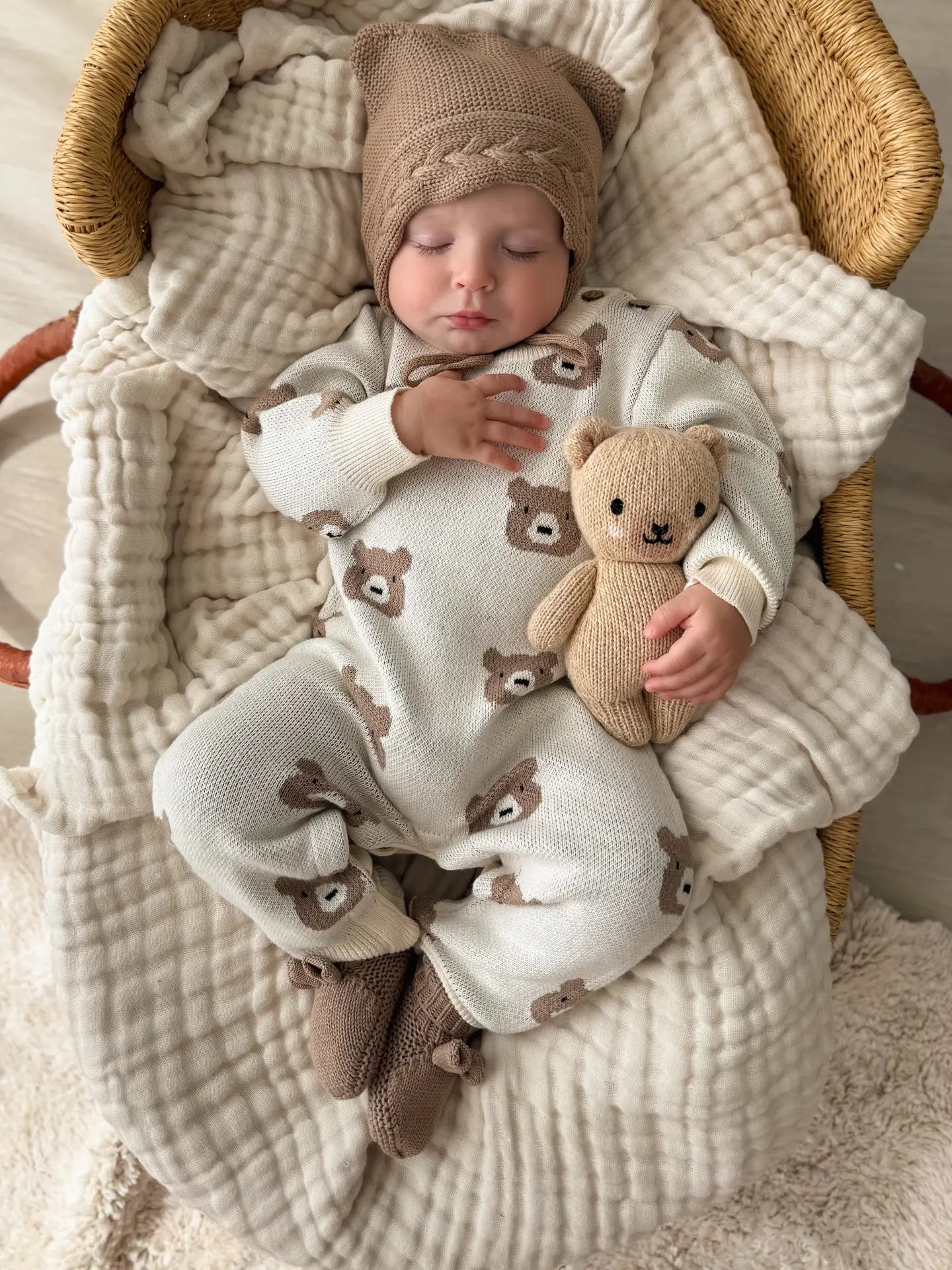 LITTLE BEAR JACQUARD JUMPSUIT