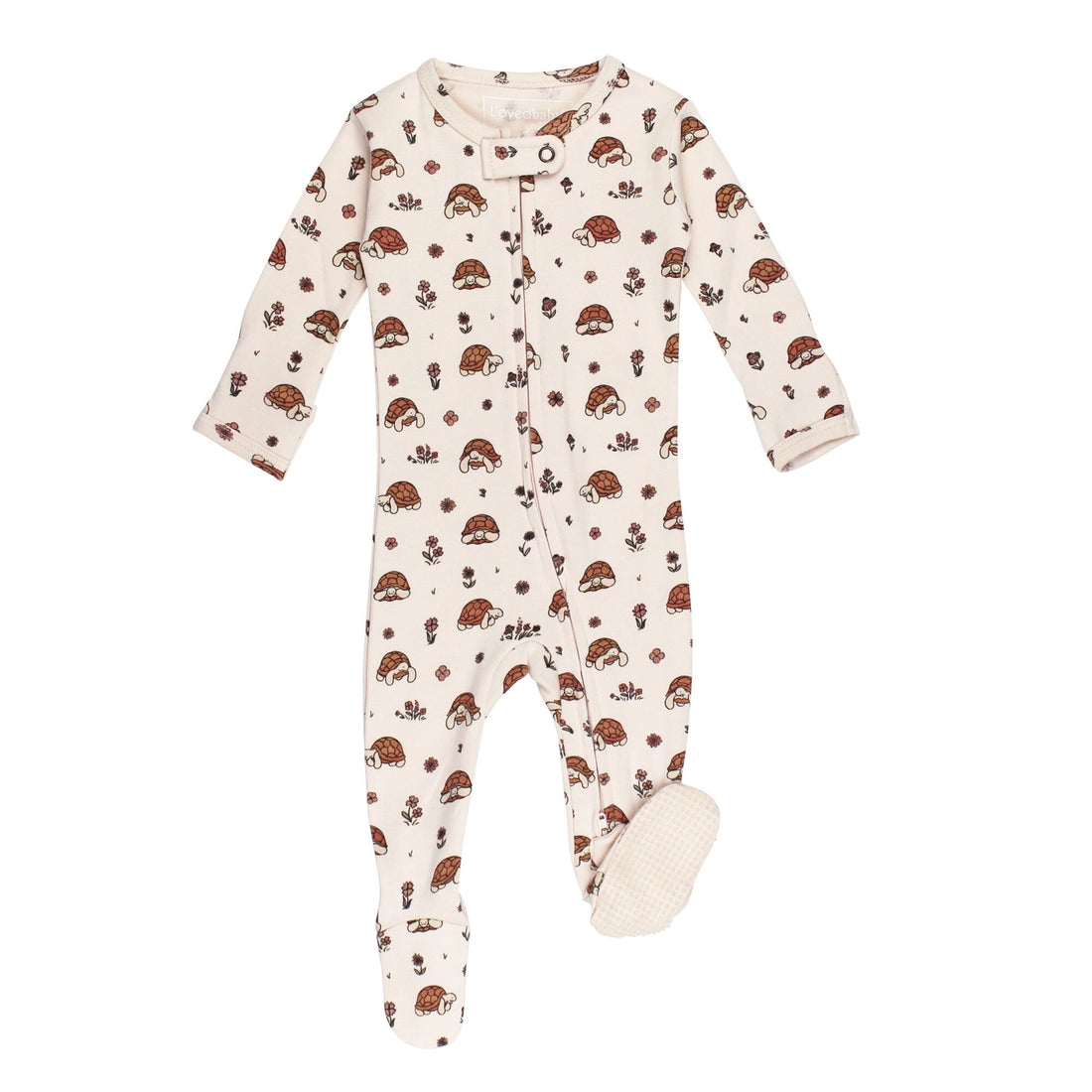 ORGANIC TINY TORTOISE ZIPPER FOOTIE