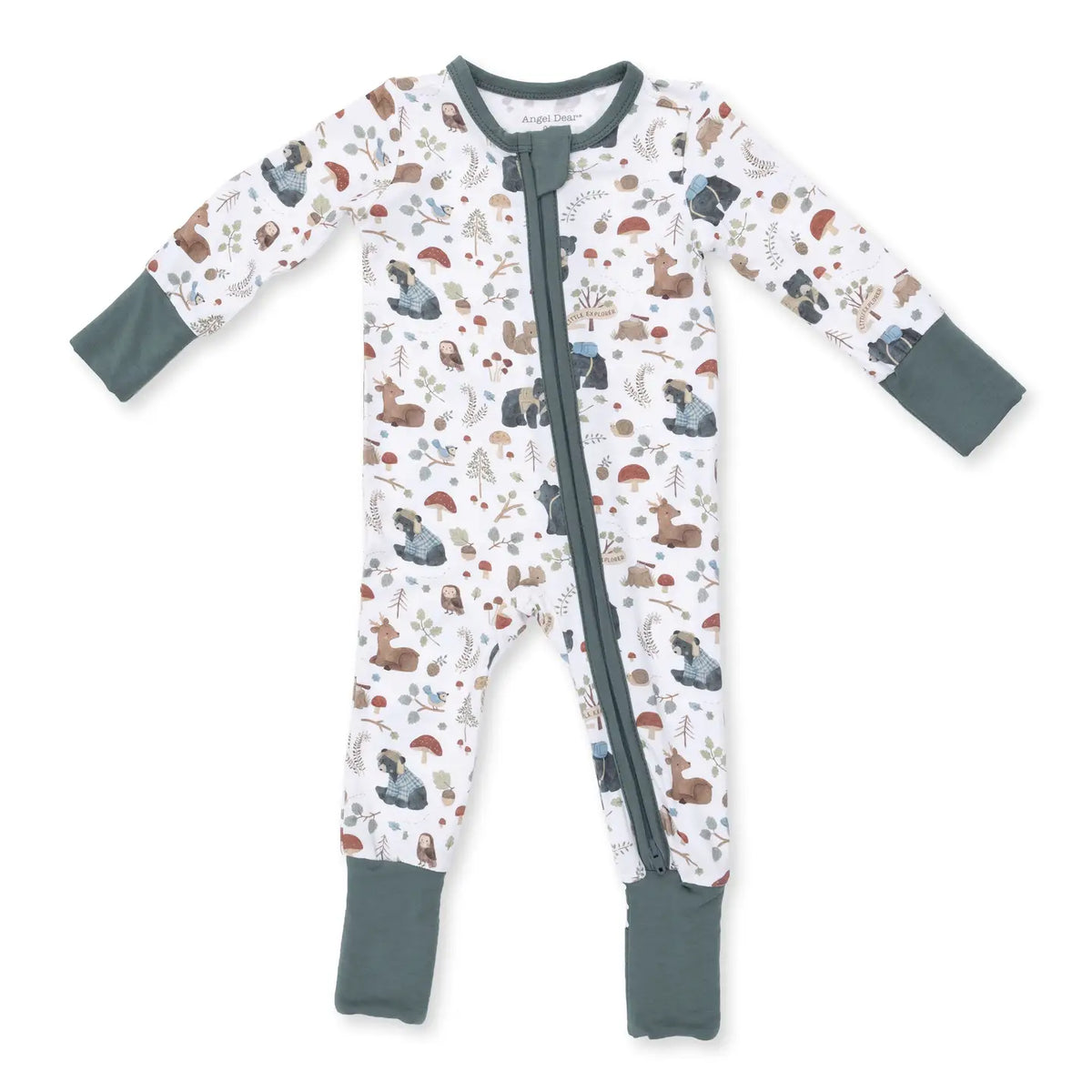CONVERTIBLE ROMPER - GREEN SOUTHERN WOODLAND