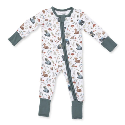 CONVERTIBLE ROMPER - GREEN SOUTHERN WOODLAND