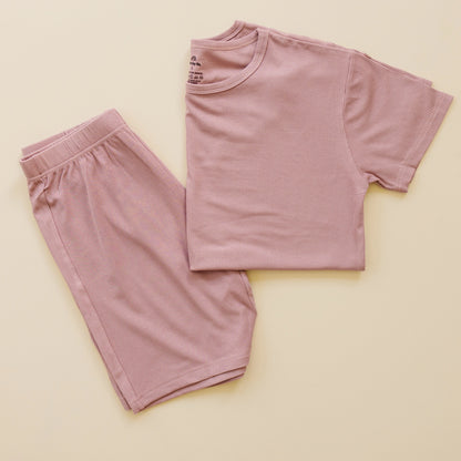 RIBBED BAMBOO PAJAMA SHORTS