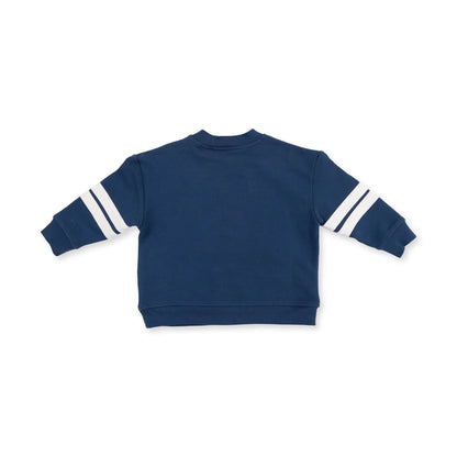 DROP SLEEVE VARSITY SWEATSHIRT - FOOTBALL HELMET