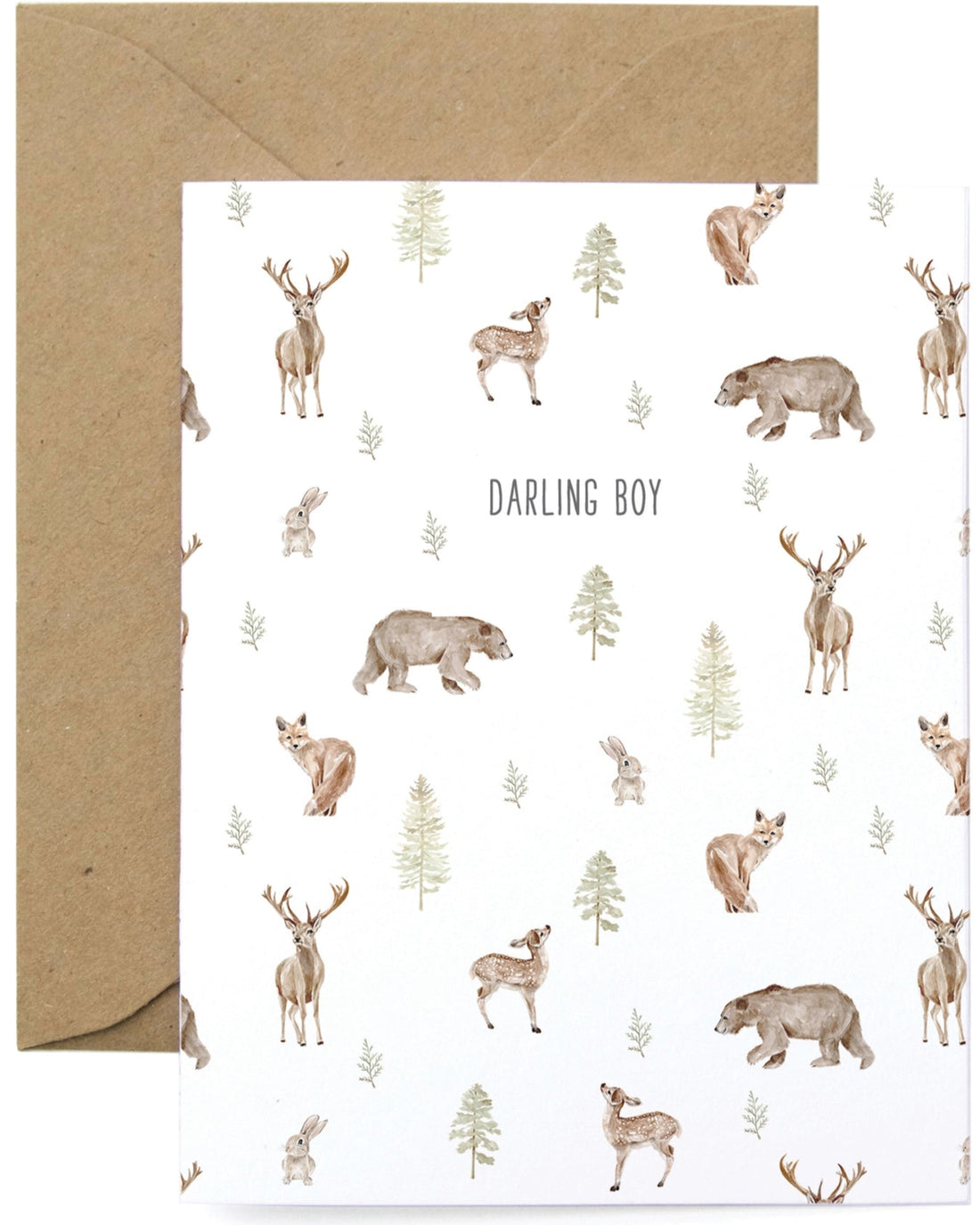 DARLING WOODLAND BOY - CARD