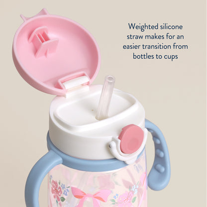 ITZY SIPS STRAW CUP - RIBBONS + ROSES