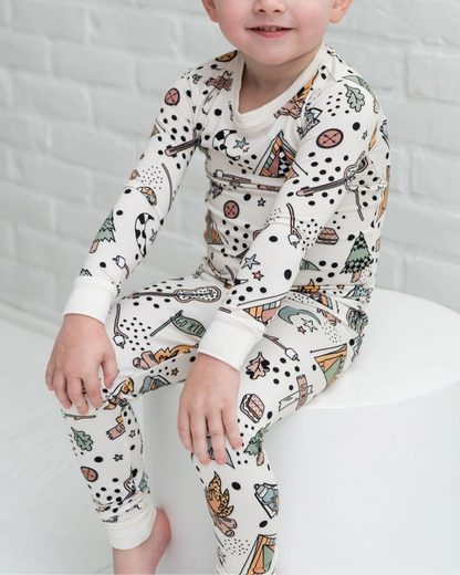 CAMP HUGGA 2 PIECE PJ SET - BAMBOO COTTON